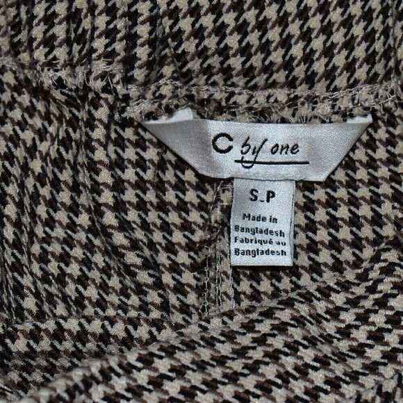 C By One High Waisted Tapered Leg Ankle Length Soft Pull On Dress Pant Size SP - Picture 3 of 9